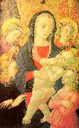 The Virgin Child Surrounded by Four Angels Castello Nativity, Master of the